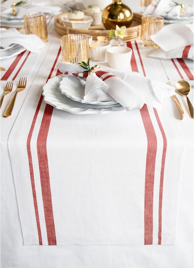 Solino Home 100% Pure Linen Table Runner, 14 x 108 in, console and side tables; by SolinoHome