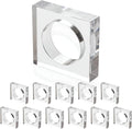 Acrylic Square Napkin Rings, 2.25x2.25x0.5 in each, glossy scratch-resistant by CLEENTABLE