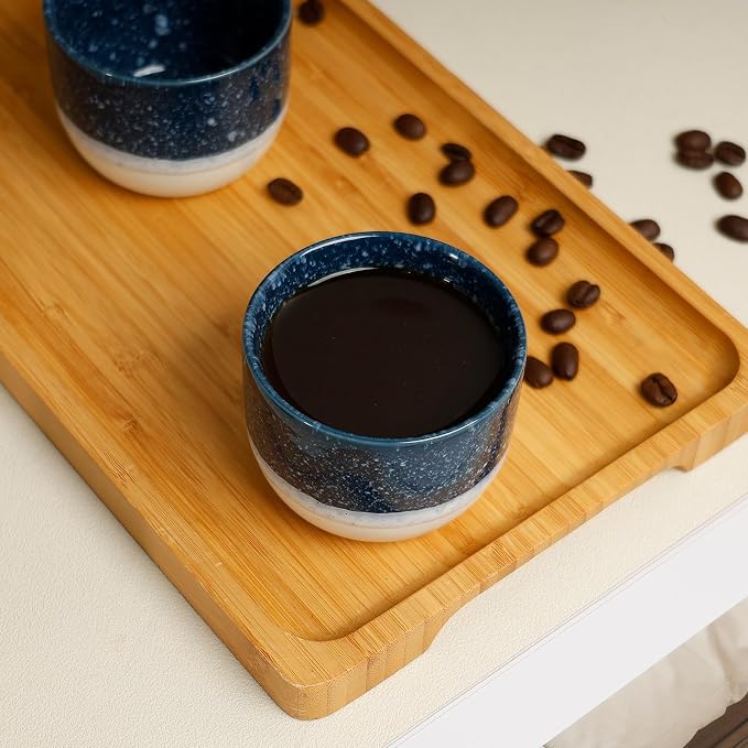 Set of 4 Ceramic Espresso Cups-4 oz, & More, Small Ceramic Coffee Mugs - Image 6