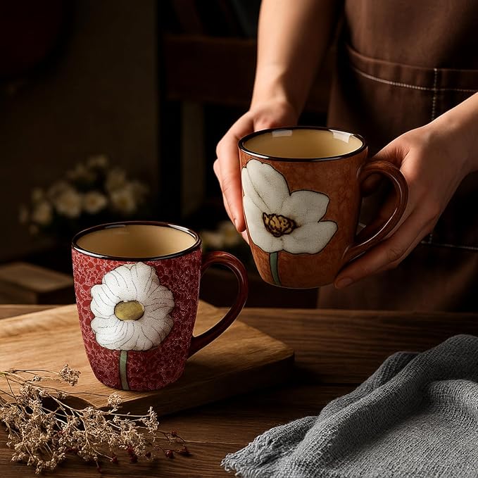 Maxdot 12oz Ceramic Coffee Mugs, Glazing Process Coffee Cup - Image 3