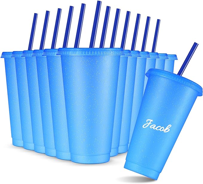 Amyhill 12 Pcs Reusable Glitter Cups by Amyhill