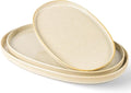 theterra Ceramic Serving Platter, 15.6"/14.4"/12.2" Oval Serving Dishes for Entertaining, Oven Safe, Microwave Safe, Serving Plates Set of 3 for Wedding, Party, Turkey, Cappuccino