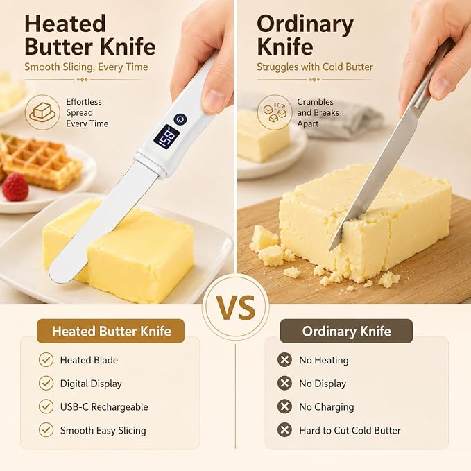 Heated Butter Knife, Rechargeable USB Electric Spreader - Image 6