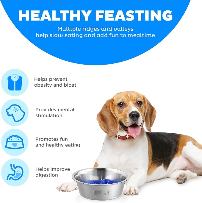 Outward Hound Fun Feeder Stainless-Steel Slo Bowl - Image 4