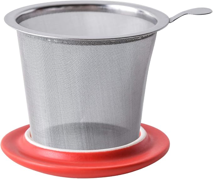 Yundu 12 OZ Matte Red Ceramics Teacup - Image 4