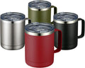 MEWAY 12oz Coffee Mug With Handle 4 Pack Bulk, Stainless Steel Insulated Travel by MEWAY