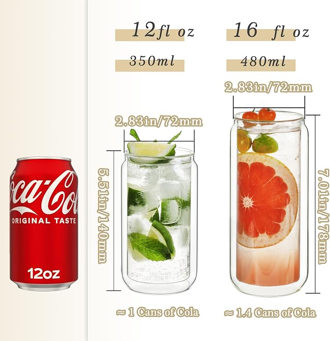 LIBWYS Double Wall Drinking Glass Cups - Image 4