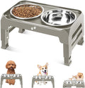 Elevated Dog Bowls for Small Dogs 3 Height Adjustable Raised Dog Bowl Stand by COMESOON
