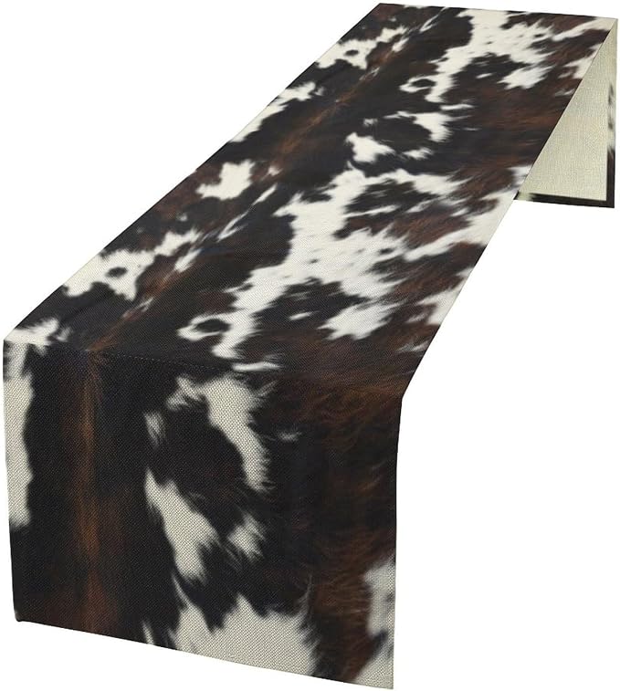 Cow Print Table Runner, 13x60 Inch by Yearn+Jear