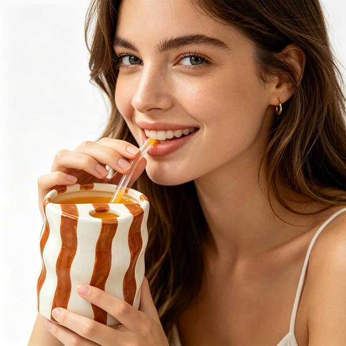 Espresso Cups Ceramic Coffee Mug Series European Striped Dot Coffee Cup And - Image 7