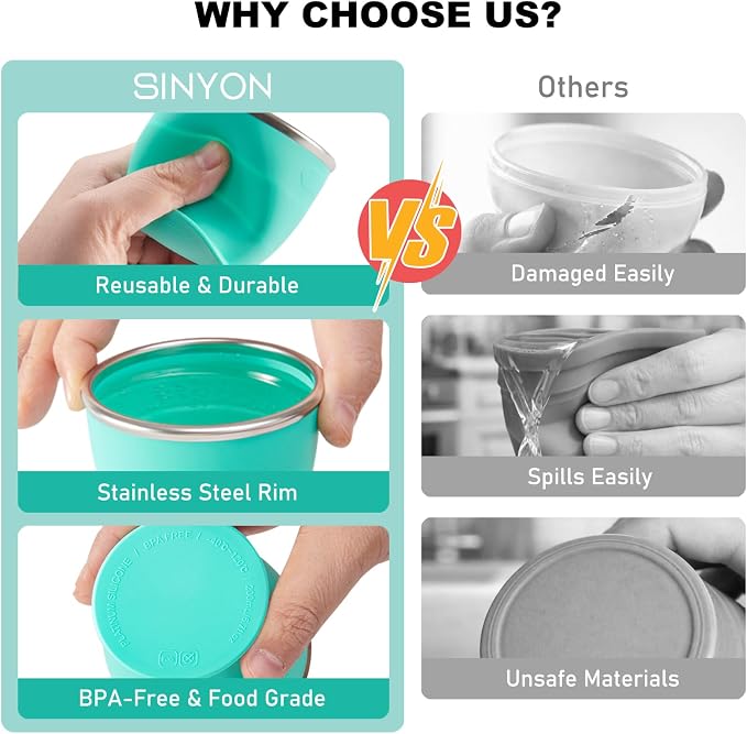 Collapsible Travel Cup, BPA-Free Reusable Water Cup | Lightweight Drinking Cups - Image 3