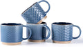 GBhome 6 OZ Stackable Coffee Mugs Set of 4, Ceramic Coffee Cups Set | 4 by GBhome