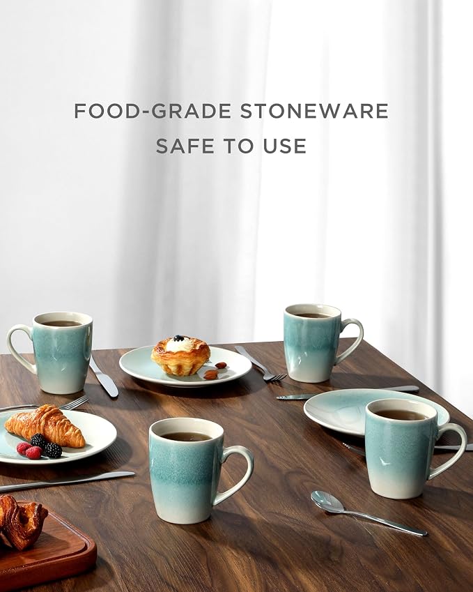 famiware Coffee Mugs Set, 13 oz Mug Set of 8, Stoneware Cups - Image 4