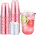 Ziliny 50 Sets Clear Plastic Coffee Cups by Ziliny