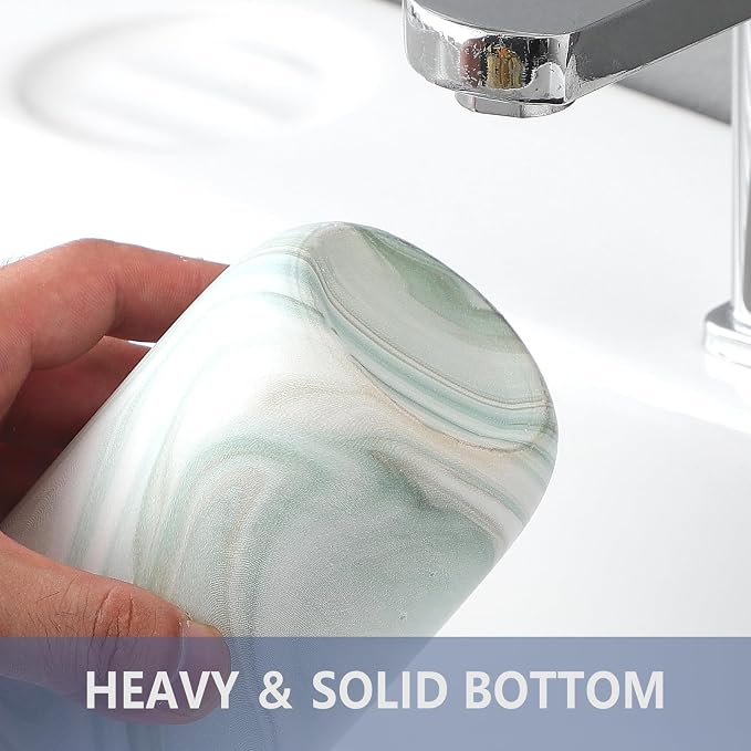 Green Marble Toothbrush Holder - Image 3