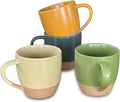 Mora Ceramic Artisan Matte Large Latte Mug Set of 4, 16oz by MORA
