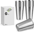 20Pack 16 oz Stainless Steel Pint Cups, Stainless Steel Cup, Pint Cup by Unknown