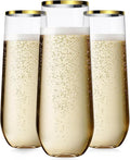 Maaacute 24 Pack Plastic Champagne Flutes, 9 Oz Disposable Mimosa Glasses | by Maaacute