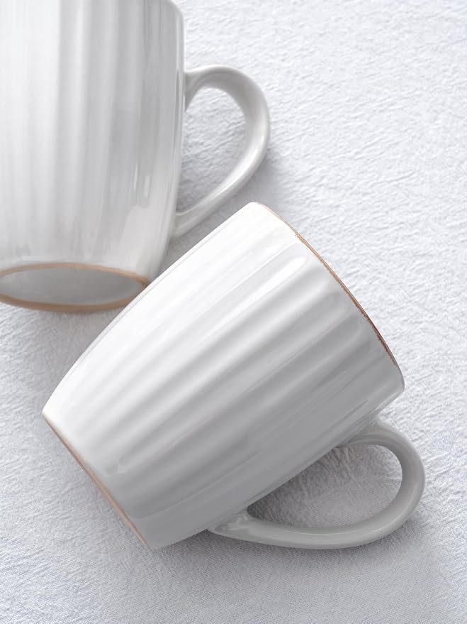 famiware Eden Coffee Mugs Sets of 4, 12 oz Ceramic Stoneware Mug Cup Set | - Image 4