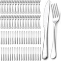100pcs dinner forks and knives stainless steel Bulk silverware set | by MNLWSP
