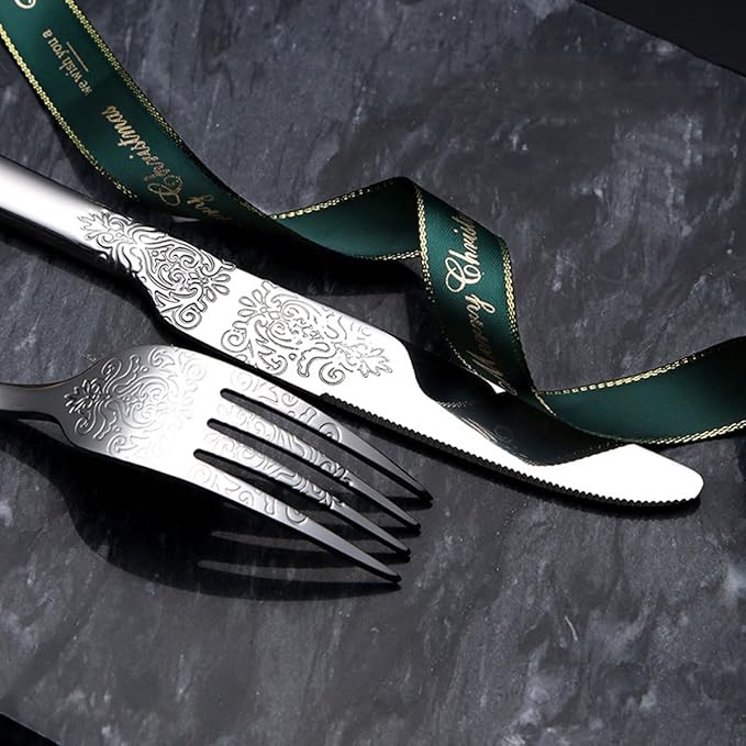 IKXO Silverware Set 60 Piece Silver Flatware Set for 12,Stainless Steel Flatware Cutlery Set For Home Hotel, Kitchen Utensils Set Include Fork Knife Spoon,Mirror Polished,Dishwasher Safe