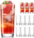 Drinking Water Glass Cups Set, Crystal Highball Glasses cups set of 12 by LUNAMANTHA