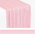 Showgeous 30 Pack Light Pink Cheesecloth Table Runner, 17 x 108 Inches | Boho by Showgeous