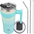 Konokyo 20 oz Tumbler with Handle and Straw, Insulated Travel Mug | Mint; by Konokyo