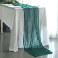 Efavormart 10ft Peacock Teal Cheesecloth Table Runner by efavormart