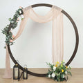 Efavormart 20ft Gauze Cheesecloth Nude Beige Wedding Arch Drapery Fabric by efavormart