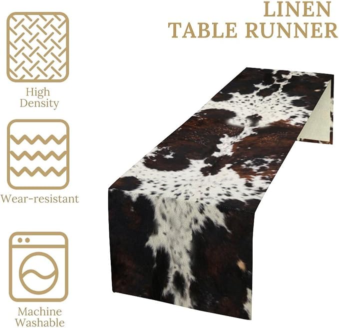 Cow Print Table Runner, 13x60 in - Image 4