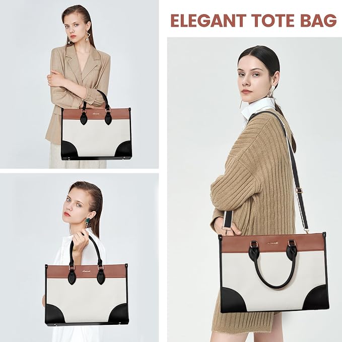 LOVEVOOK Laptop Bag for Women 15.6 lnch, Waterproof Laptops Tote Bags for Womens - Image 2