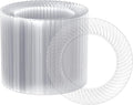 FOCUSLINE 7 Inch Clear Plastic Plates, Premium Hard Plastic by FOCUSLINE
