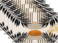 Vintage Mid Century Boho Placemats for Abstract Sun Bamboo Aesthetic Arch Curve Leaves Geometric Washable Place Mats 12x18Inch for Dining Kitchen Farmhouse Decor 4 PCS