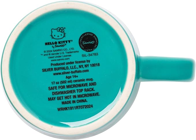 Silver Buffalo Sanrio Hello Kitty Leopard, Wide Latte Ceramic Mug, 17oz | 0.5 - Image 4
