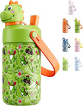 POWCAN Kids Water Bottle for School: 2-in-1 Straw Spout Lid by POWCAN