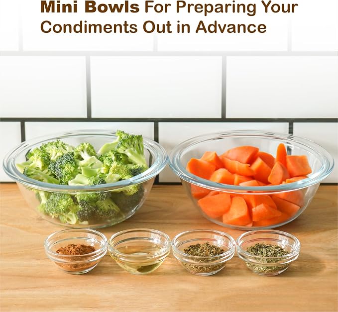 1.5 oz Clear Glass Bowl, Mini Prep Dish - Image 3