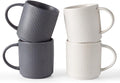 famiware Coffee Mug Set for 4, Star 12 oz Catering Mugs Cup Set by Famiware