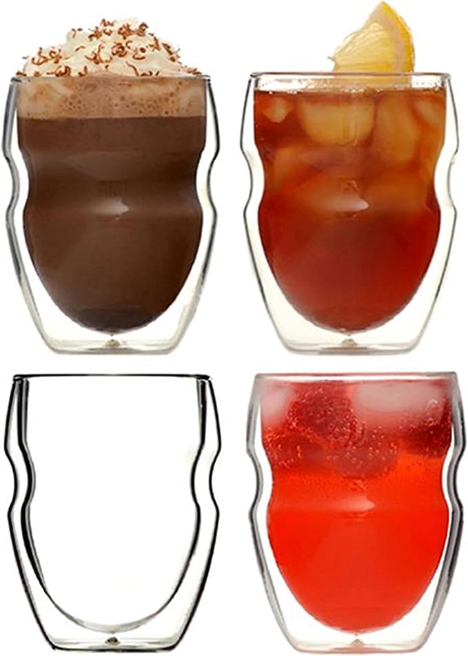 Ozeri Serafino Double Wall Insulated Beverage and Coffee Glasses by Ozeri