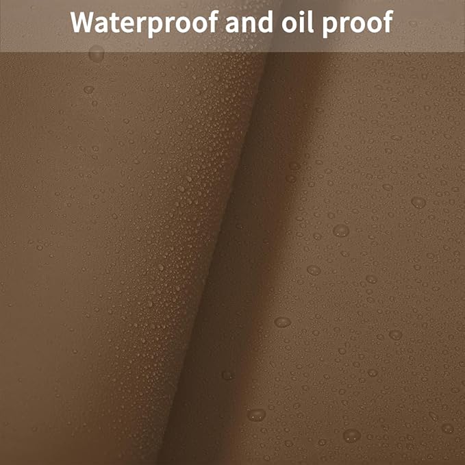 Leather Dresser Cover,1.8mm Thick,14x60 Inch,Dresser Protector Top,Dresser Top Protector,Dresser Cover Top,Dresser Top Cover,Dresser Cover Top for Bedroom.(Mud Color+Champagne Gold,14x60)