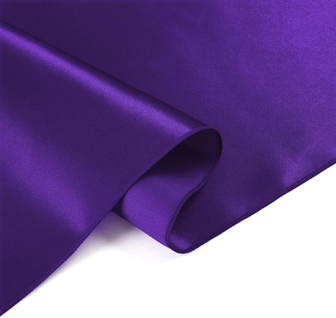 Purple Satin Table Runner, 12x108 Inches, 12 Pack | Premium Satin, Smooth - Image 6