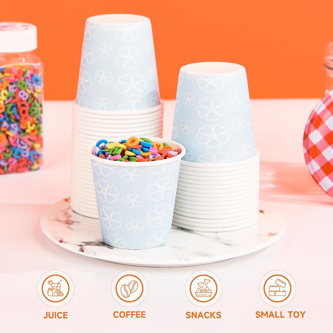 METAPRINT 100 Pack 3 oz Bathroom Cups, Disposable Paper Cups - Image 8