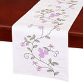 Double Thickness Rustic Embroidered Floral Table Runners by Simhomsen