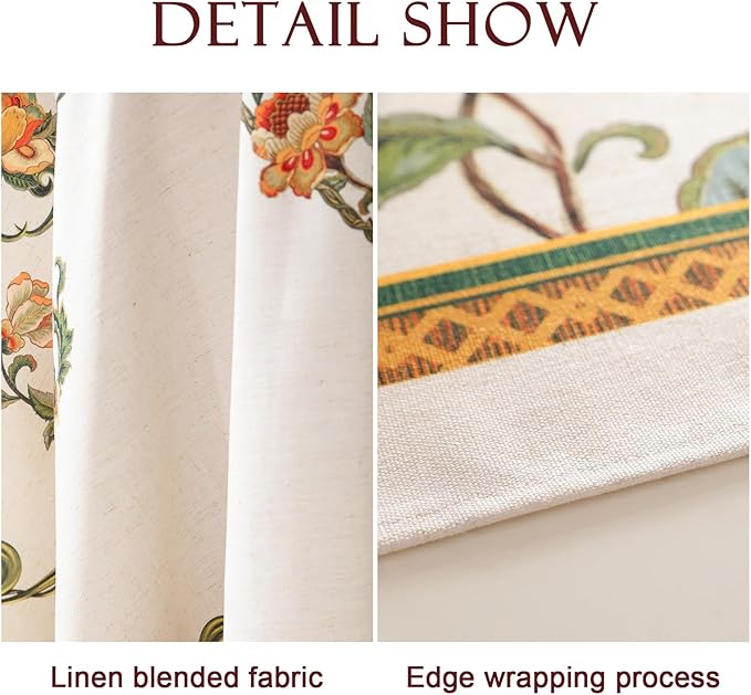 patdrea Designer Linen Rectangle Tablecloth,Vintage French Floral Tablecloths,Wrinkle Free Table Cloth,Decorative Table Cover Cloth for Kitchen,Dining,Tea Party,Home,Christmas,63"*102"