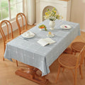 Zobesta Blue Table Cloth Rectangle Table 60 x 120 Inch, Cotton Blue Linen Gingham Tablecloth Rectangle, Heavy Weight Washable Boho Tablecloth for Outdoor, Party, Holiday, Picnic, Dining