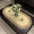 Coffee Tablecloth for Living Room Center Table Doilies Embroidery Lace by COMFEELING