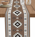 Southwest Aztec Short Table Runners 48 Inches, Cotton Linen Fabric Table Runner by Edwiinsa
