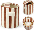10oz Ceramic Coffee Mug with Sip Hole, Striped Espresso Cups by Nisuez