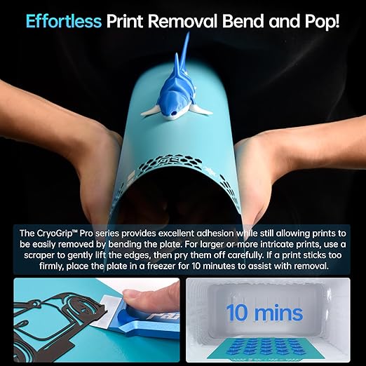 BIQU CryoGrip Pro Glacier for Prusa MK4/MK4S/MK3/MK3S/CORE One/CORE One+ 3D Printers 254.5x241.5mm Panda Build Plate Double Sided Upgrade Removable Surface Platform