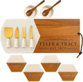 Personalized Charcuterie Board Gift Set – Custom Acacia & Marble Cheese Board with Utensils, Wedding, Housewarming, Couples, Bridal Shower, Engagement, Women, Men, Valentines Day Gifts for Her, Him